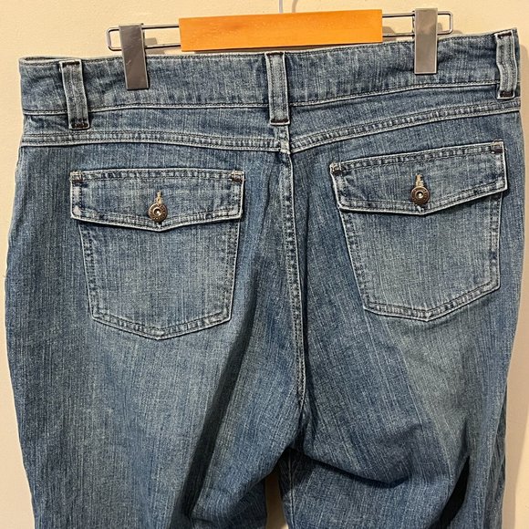 LEE | Women's Just Below The Waist Jeans Capri Blue Size 18 - Picture 7 of 9